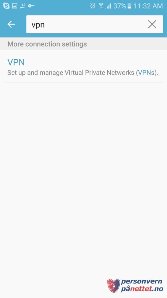 Sett opp VPN manuelt på Android 2