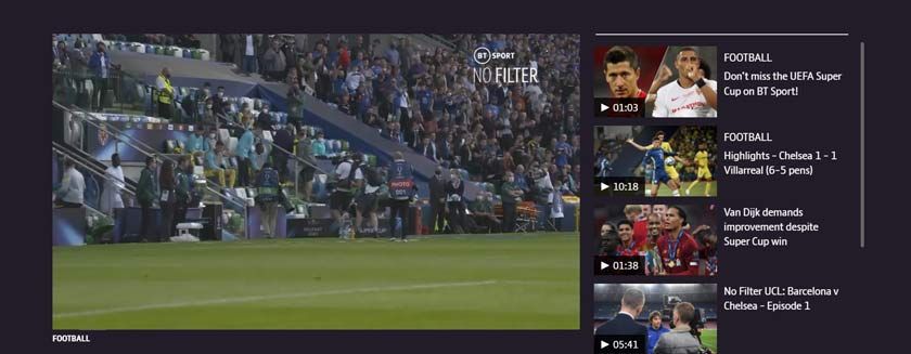 UEFA super cup live stream
